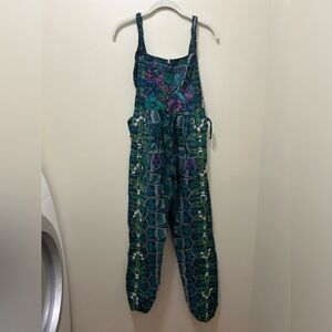 embroidered overalls